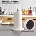 thumbnail image 4 of BiJun Countertop Paper Towel Holder with Weighted Base Stainless Steel Tissue Roll Holder  (Silver), 4 of 6