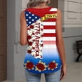 thumbnail image 3 of Iaqnaocc 4th Of July Womens Tank Tops Sleeveless Summer Casual Loose V Neck Pleated Tank Tops Patriotic American Flag Floral Print Retro Outfits Multicolor L, 3 of 6