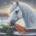 thumbnail image 1 of Horse Eating Carrots - DIY Diamond Painting, 1 of 6