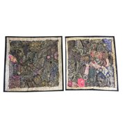 Mogul Ethnic Indian Cushion Cover Vintage Sequin Embroidered Cotton Handmade Decorative Pillow Case 16x16