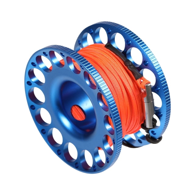 Xingzhi Finger Reel Safety High Density 15m Rope Lightweight Diving Tech Spool Water Sports Accessories Equipment Blue