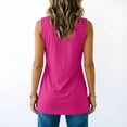 thumbnail image 3 of Kukoosong Women's Tunic Tank Tops, Side Ruched Irregular Hem Loose Fit Camisole Tops, Soft Stretchy Long Vest Shirts for Beach, Summer Casual Round Neck Sleeveless Tanks, 3 of 7