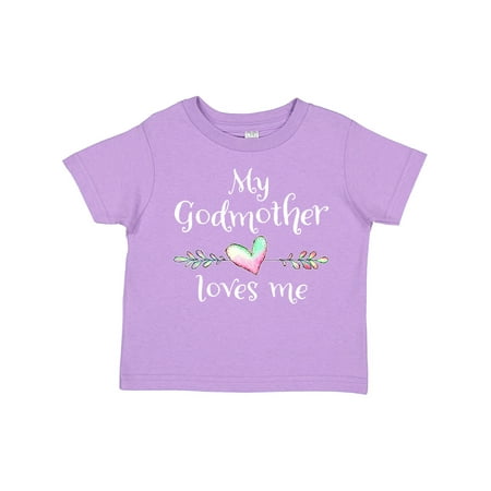 

Inktastic My Godmother Loves Me- Heart Godchild Gift Toddler Boy or Toddler Girl T-Shirt