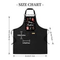 thumbnail image 4 of 2 Pack Adjustable Bib Apron with Pockets - Festive " Strong Christmas " Design with Gifts Tree & Ornaments - Perfect for Cooking, 4 of 5