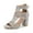 Gray, variant on Crystal Open Toe Sandal - Women Ankle Strap Chunky Heel Sandals Cut Out Peep Toe Block Heel Sandals Summer Beach Party High Heeled Sandals