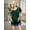 Dark green, variant on Women's Short Sleeve Side Pleated Waist Classic Maternity T-shirt