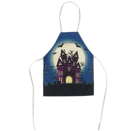

Halloween Ghost Castle Pattern Apron Printed Kids Apron Kitchen Aprons