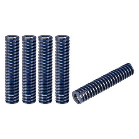 

Uxcell Die Spring 5 Pack 20mm OD 100mm Long Spiral Stamping Light Load Compression Die Springs Blue