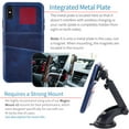 thumbnail image 3 of Dockem iPhone XS Max Exec M2 Wallet Case; Built-in Metal Plate, 2 Card Holder Slots, Navy Blue, 3 of 9