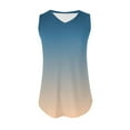 thumbnail image 7 of Hvot&aat Women's Summer Sleeveless V Neck Shirts Casual Loose Fit Tunic Blouses Ombre Basic Tanks, 7 of 7