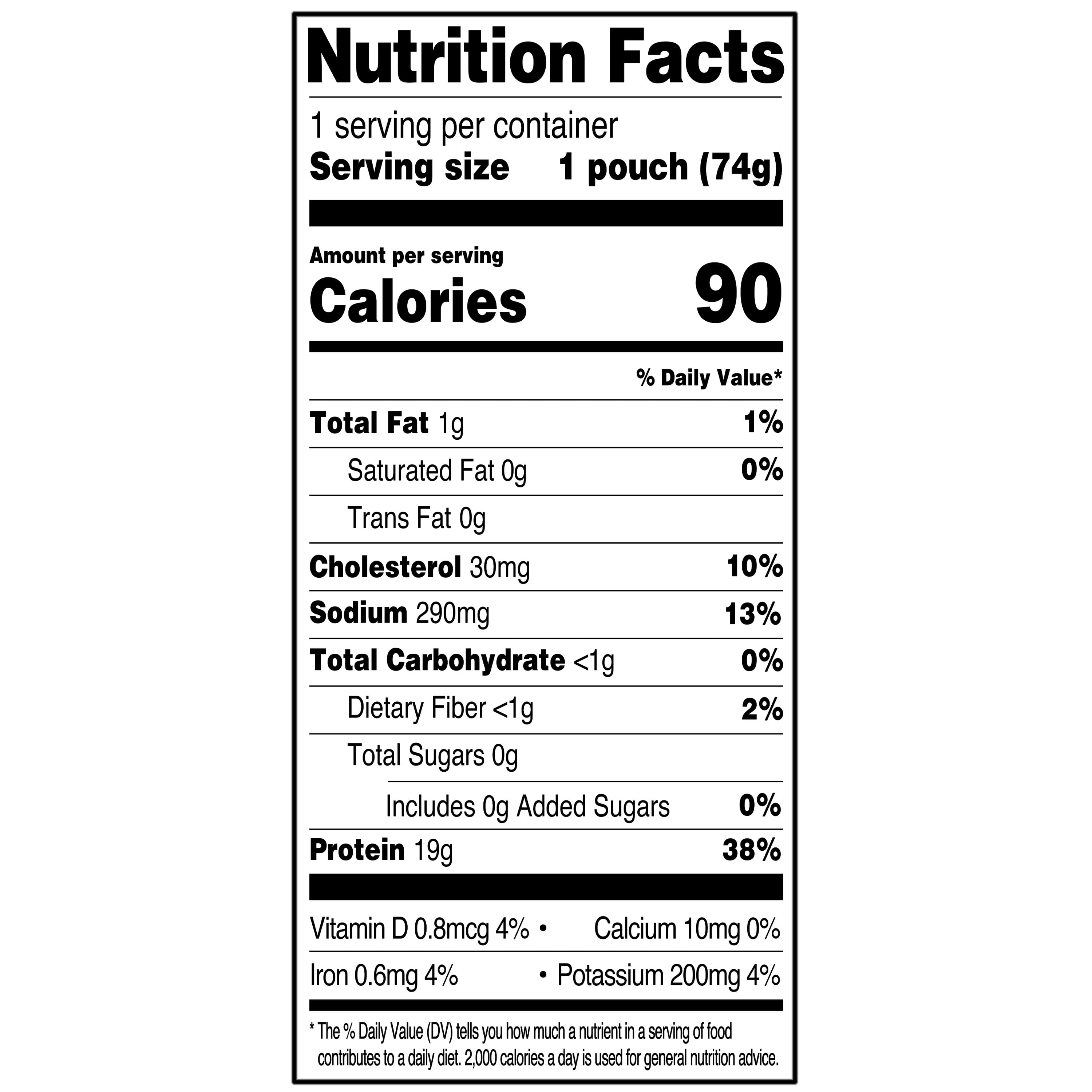 Great Value Herb and Garlic Chunk Light Tuna, 2.6 oz Pouch