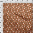 thumbnail image 2 of oneOone Georgette Viscose Rust Brown Fabric Christmas Sewing Material Print Fabric By The Yard 42 Inch Wide, 2 of 4