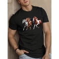 thumbnail image 2 of Men'S Casual Short Sleeve T-Shirt | Unique Horse Print, Breathable, Crew Neck, Machine Washable - Perfect for Summer, 2 of 10