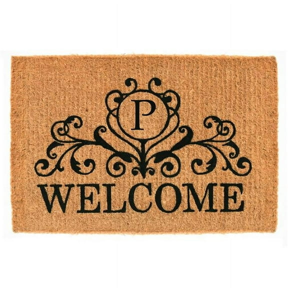 Calloway Mills Kingston Welcome Outdoor Doormat 3' x 6' x 1.5" (Letter P)