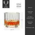 thumbnail image 4 of Viski Zephyr Lowball Tumblers for Home Bar, Gifts for Men, 8.5 oz, Set of 2, 4 of 6