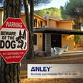 thumbnail image 4 of ANLEY Beware of The Dog Sign Aluminum Warning Sign, No Responsible For Injury Or Death Warning Dog Sign - 12" x 12", 4 of 6
