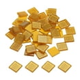 thumbnail image 1 of Mosaico Azulejos, Vidrio Azulejos, Brillo Cristal Mosaico Vidrio Piezas Granel Cuadrado Brillo Cristal Mosaico Azulejos 2 x 2cm para Hogar Decoración, 50uds(200g, Oro), 1 of 5