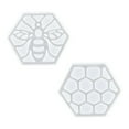 thumbnail image 2 of Teissuly 2pcs Resin Coaster Molds Bee Resin Molds Silicone Car Cup Holder Mould Honeycomb Mold Hexagon Silicone Molds for Epoxy Casting Crystal Agate Tray Resin Moulds Cup Mat for DIY Craft, 2 of 7