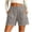 Gray, variant on Linen Shorts Women Plus Size Elastic Waist Shorts Button Breathable Shorts with Pockets Casual Summer Bottoms