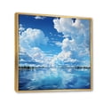 thumbnail image 2 of Designart "Canvas of the Skies Cloudy Artistry XI" Nautical & Beach Floater Framed Wall Decor, 2 of 7