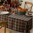 thumbnail image 2 of Fennco Styles Classic Plaid Holiday Tablecloth 56" W X 120" L - Green & Red Tartan Rectangular Table Cover for Dining Room, Christmas Décor, and Winter Festivals, 2 of 3