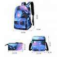 thumbnail image 2 of Backwoods Digital Printed Backpack Primary School Student Schoolbag Three-Piece Backpack Satchel, 2 of 4