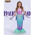 thumbnail image 2 of Disfraz infantil de sirena Spooktacular Creations, color morado, tamaño mediano, 2 of 9