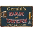 thumbnail image 1 of Gerald's Green Bar & Tavern Rustic Sign 12 x 18 Matte Finish Metal 112180047507, 1 of 1