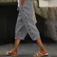 thumbnail image 1 of WILLBEST Pantalones Casuales de Verano para Mujer, Transpirables, con Cordón Ajustable, Bolsillos Traseros y Hebilla Lateral, Capri para Comodidad y Estilo Diario. Chica, 1 of 7