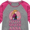 thumbnail image 3 of Frozen - Winter - Little Sister Anna - Toddler & Youth Girls Raglan Graphic T-Shirt, 3 of 4