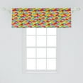 thumbnail image 2 of Ambesonne Colorful Window Valance, Vivid Umbrella, 54" X 18", Multicolor, 2 of 3