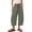 Army Green, variant on Women's Baggy Wide Leg Pants Casual Drawstring Sports Pants Loose Elastic Waist Cropped Summer Athletic Pants by Yigetop Beige L