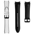 thumbnail image 2 of Watch Band for Samsung Galaxy Watch 4 Classic 42mm/46mm, Soft Genuine Leather Hybrid Silicone Sweatproof Wristband Strap for Galaxy Watch 4 40mm/44mm, 2 of 12