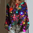 thumbnail image 2 of VINUSLI Ugly Christmas Sweater Women with Lights Winter Vintage Crewneck Knitted Sweaters 2025 Funny Long Sleeve Pullover Graphic Fall Blouse Red,XXL, 2 of 6