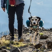 Kurgo Baxter Dog Backpack Harness, Coastal Blue | Integrated Harness & 2-Sided Saddlebag Holds 3.5L, 8 Adjustment Points, Reflective Trim, Padded Handle, for Dogs 30-85 Lb