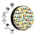 thumbnail image 4 of Fotbe Train With Animals Funda de Llanta de Repuesto con Estampado, Engrosada, Ajuste Universal para Jeep, Remolque, RV, SUV, Camión-16 inch, 4 of 6