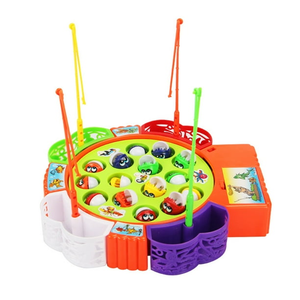 Classical Fishing Toys Set for Kids Educational Toys with Music Electric  Rotating Fishing Game Funny Sports for Birthday Gift 