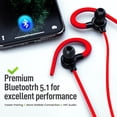 thumbnail image 2 of Auriculares inalámbricos Bluetooth vinamass con micrófono IPX5 a prueba de agua, 2 of 8
