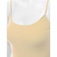 thumbnail image 5 of XT1002L Adjustable Spaghetti Strap Basic Long Cami Tunic Tank Top Plus Size Taupe XL, 5 of 5
