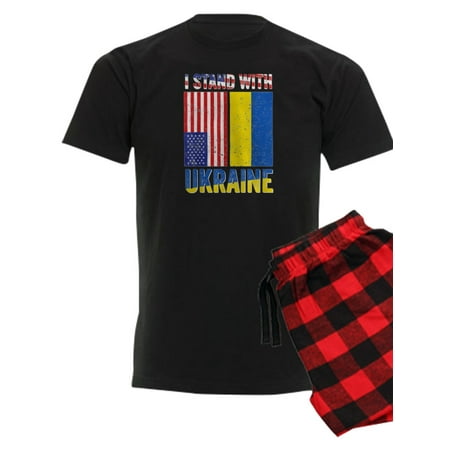 

CafePress - I Stand With Ukraine Support Ukrainian Ame Pajamas - Men s Dark Pajamas