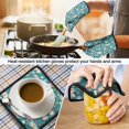 thumbnail image 5 of Pioneer Flower Floral Print Pattern 1-Pack Oven Mitts Set, Heat Resistant Kitchen Gloves, 7.7" X 12", 5 of 6