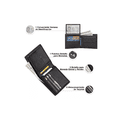 thumbnail image 2 of Cartera Para Hombre Billetera Genuina Monederos NEGRO, 2 of 4