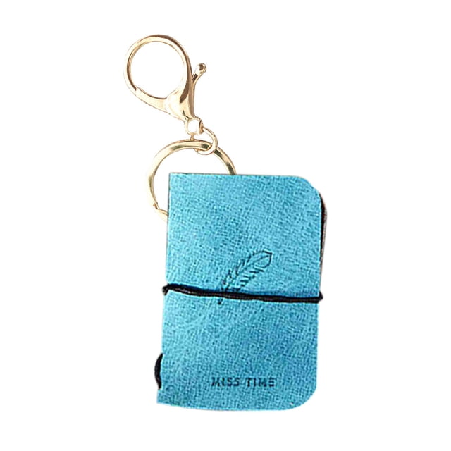 Notebook for School Faux Leather Mini Ledger Keychain Pendant Backpack Hanging Accessory Portable Notebook 6.7X4.8Cm for School Opens Season