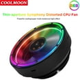 thumbnail image 3 of Coolmoon Rgb Cpu Cooler Led Colorido Ultra Silencioso Computadora Cpu Disipador De Calor Ventilador Dc 12V 3P Conector Yuarrent EL009508-00, 3 of 6