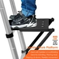 thumbnail image 2 of Ladder Platform Accessories - Anti-Slip Extension Ladder Work Platform System, Heavy Duty Work Tray for Tools, 400 lbs Capacity (Black), 2 of 12