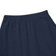 thumbnail image 5 of Horkkom Linen Shorts for Women Summer Lightweight Bermuda Shorts Solid Color Elastic Waist Beach Shorts with Pockets Blue L, 5 of 9
