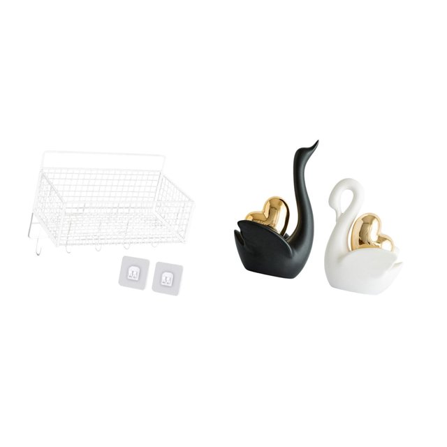Elegantes Figuras De Pareja De Cisnes, Adornos Artísticos De Mesa Para La Decoración Del Hogar, Hermosas Estatuas De Cisnes Perfectas Para Estanterías Y Decoración De Entradas.