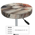 thumbnail image 4 of Balery Vintage Floral White Horse Round Bar Stool Seat Covers Velvet Fabric Adjustable Protects from Scratches and Stains for 14-17 Inch Chair- 12 inch, 4 of 7