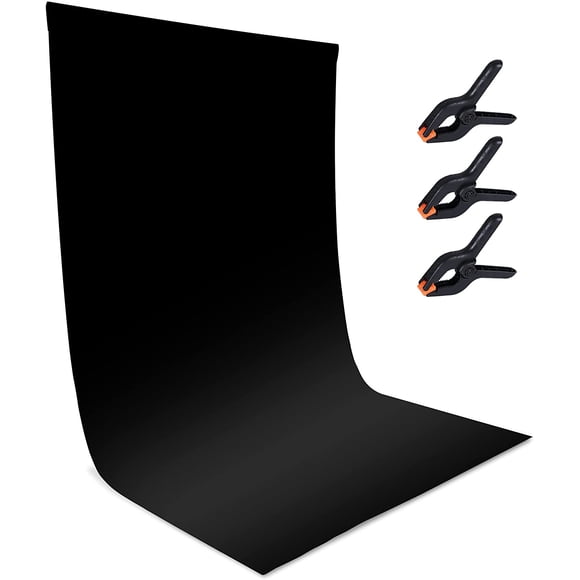 Zdada Black Backdrop Background for Photography - 6.5ftx10ft Black Photo Screen Backdrop for Photoshoot Photography