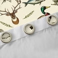 thumbnail image 4 of Feelyou Vintage Fishing Wildlife Curtains Pack of 2 (42x84 Each) for Men Women, Deer Duck Bass Lake Forest Curtains Blackout, Beige Brown, 4 of 6